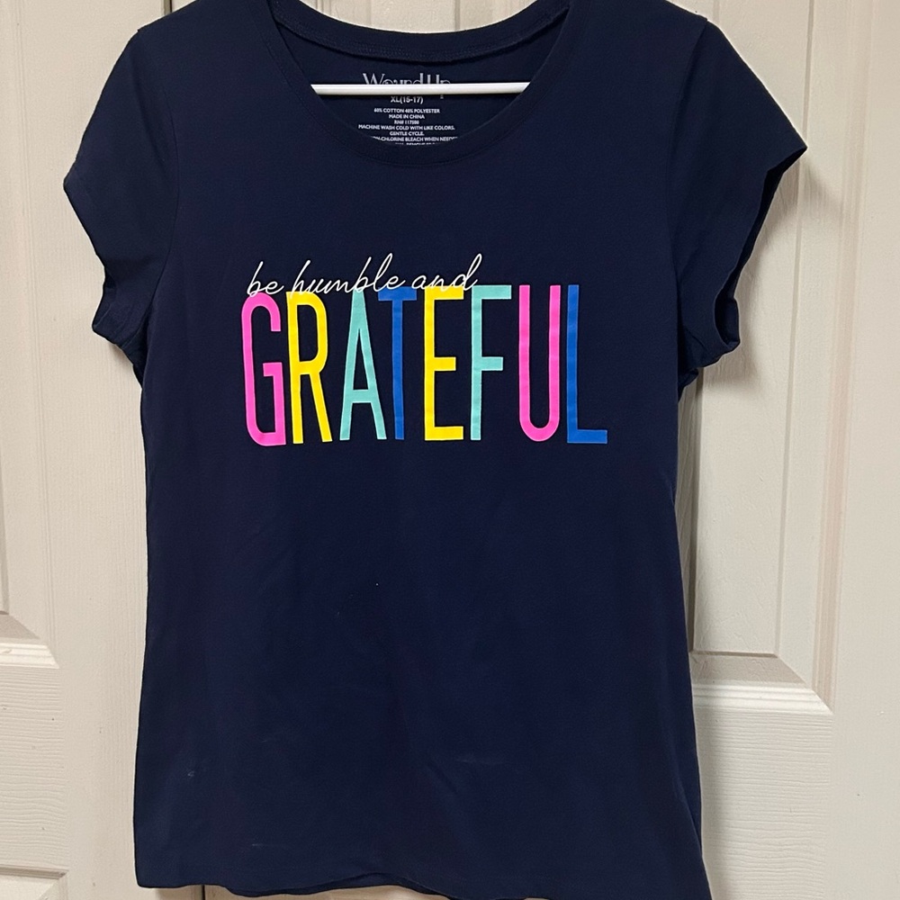 Wound Up Navy Tee with Vibrant Graphic